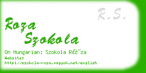 roza szokola business card